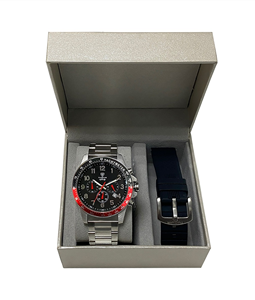 Crongrafo Masculino Tuguir Analgico Infinity TGI37032 Prata e Preto